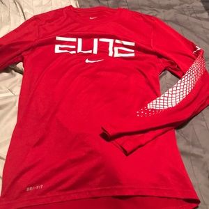 Nike elite long sleeve dri fit shirt